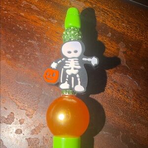 Halloween Skeleton Beaded Pen